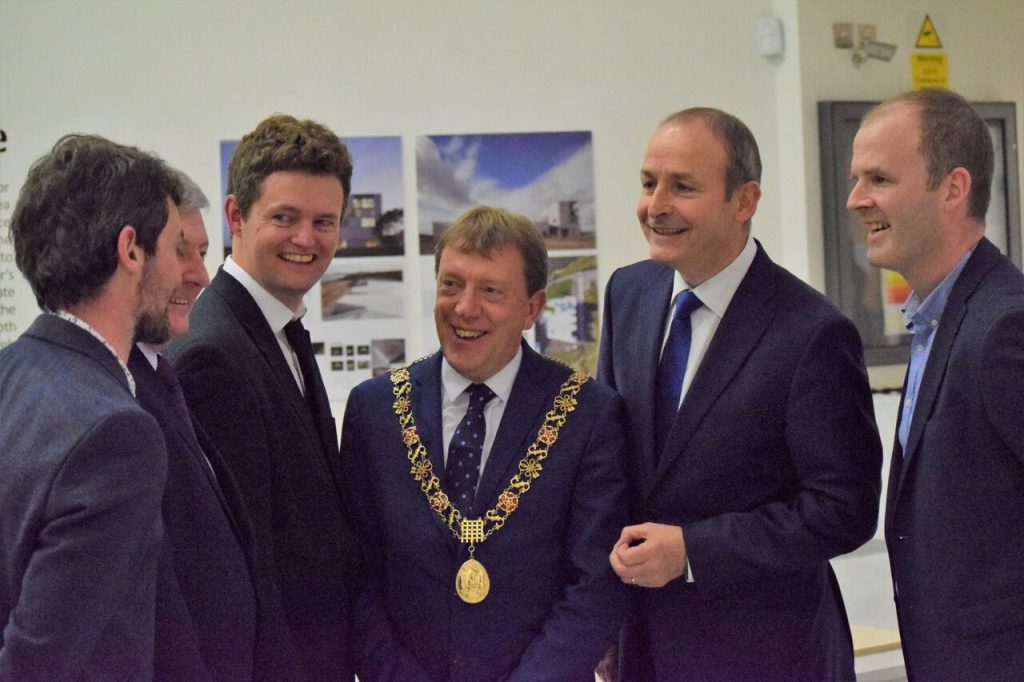 Micheal Martin TD with Paul McNally architect and CAA committee