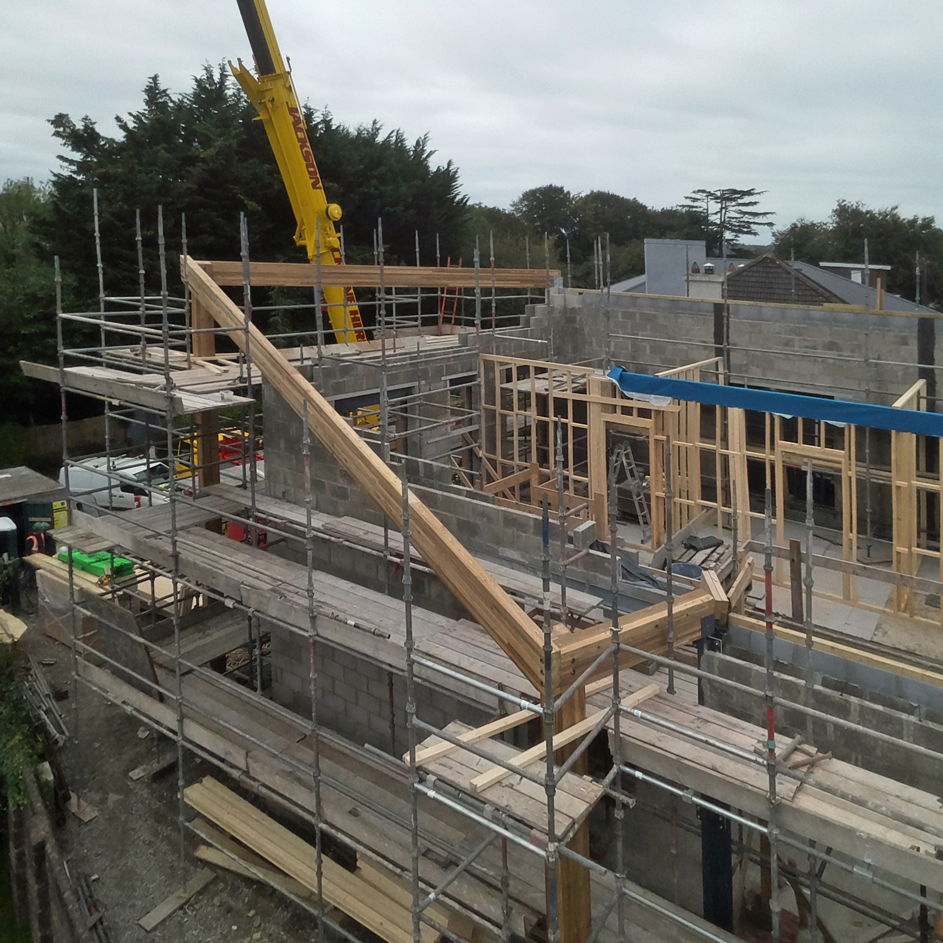 glulam install glu-lam crane install